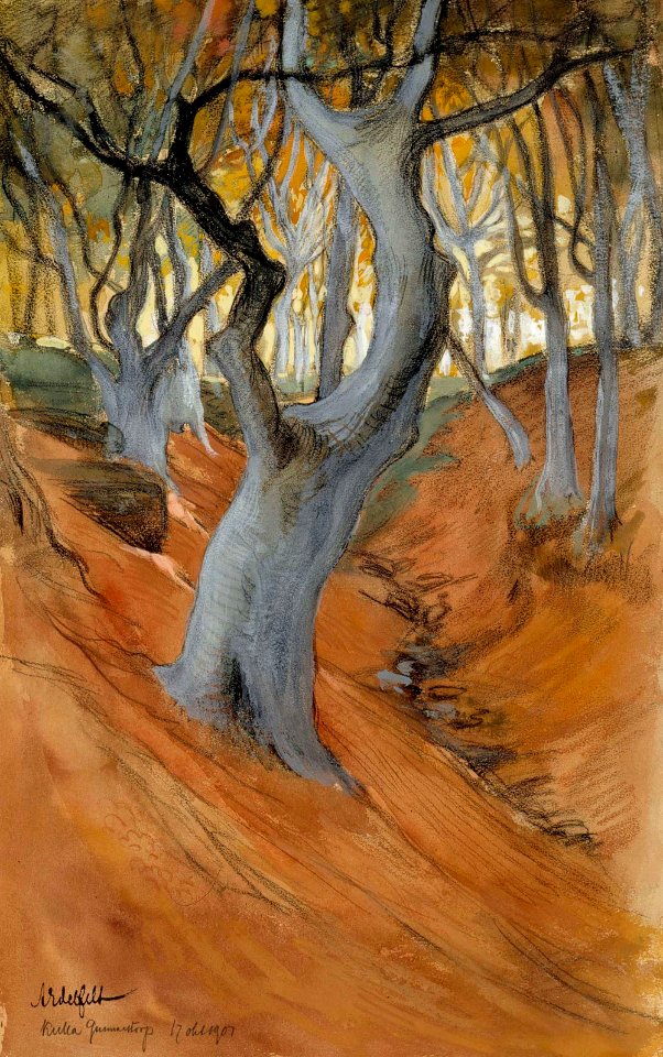Albert Edelfelt - Pyökkimetsää - A III 2649 - Finnish National Gallery