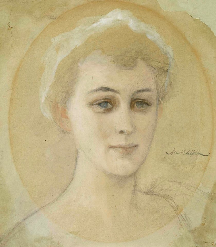 Albert Edelfelt - Portrait Study of Baroness Naomi (Emi) de la Chapelle - A IV 3044 - Finnish National Gallery