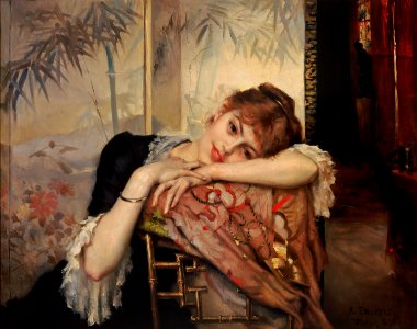 Albert Edelfelt - The Parisienne (Virginie)