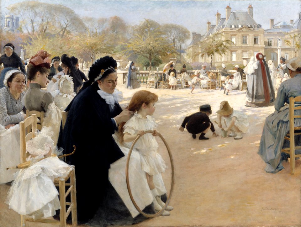 Albert Edelfelt - The Luxembourg Gardens, Paris - Google Art Project