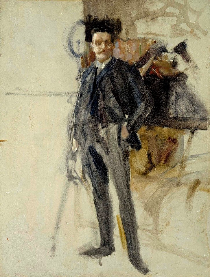 Albert Edelfelt - Self-Portrait, Sketch - A III 2003 - Finnish National Gallery