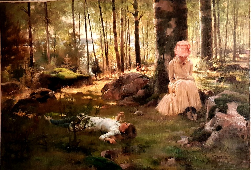 Albert Edelfelt - Under the Birches (1882)