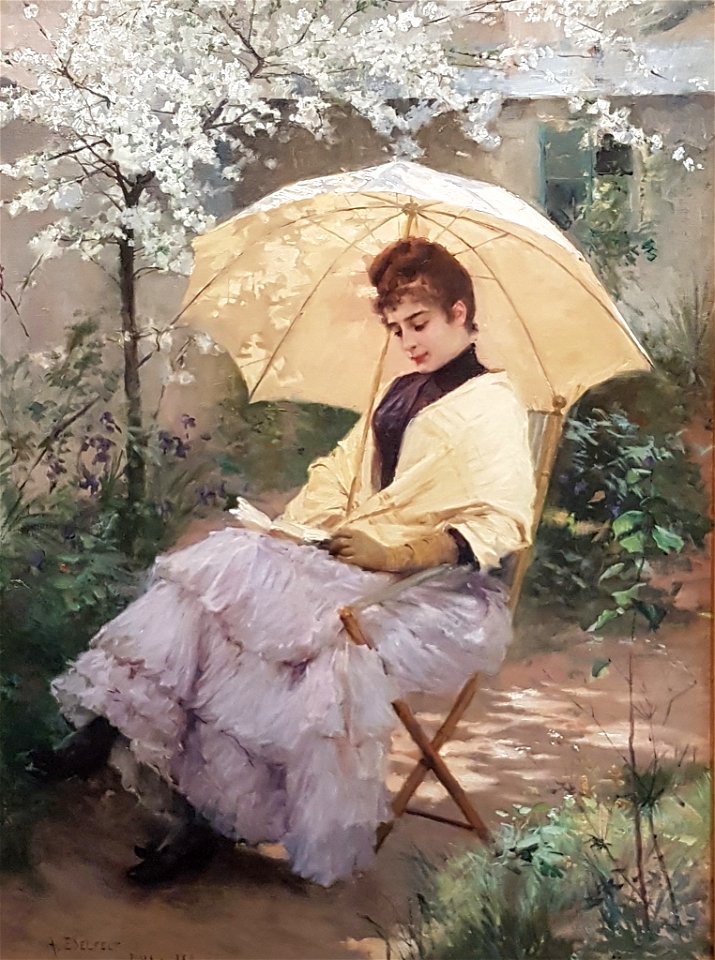 Albert Edelfelt - Woman and Parasol (1886)