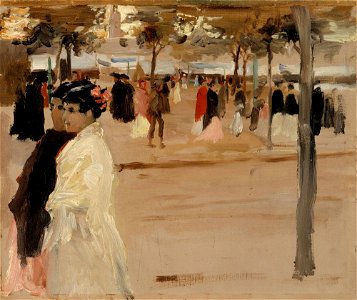 Albert Edelfelt - Study for the Shore Road in San Telmo, Seville - A-2002-580 - Finnish National Gallery