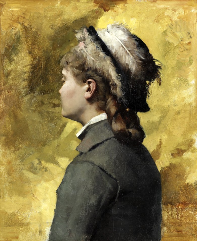 Albert Edelfelt - Young Woman in Grey