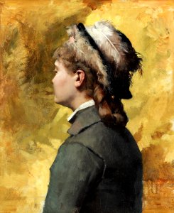 Albert Edelfelt - Young Woman in Grey
