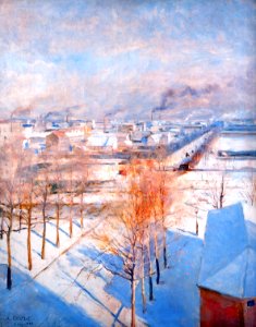 Albert Edelfelt Paris in Snow 1887