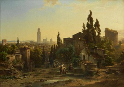 Albert Emil Kirchner - Ansicht von Verona, vom Giardino Giusti aus gesehen - 11624 - Bavarian State Painting Collections