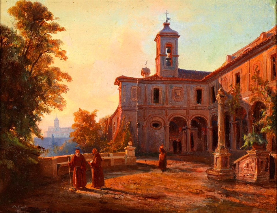 Albert Eichhorn Terrasse der Klosterkirche Sant'Onofrio al Gianicolo in Rom