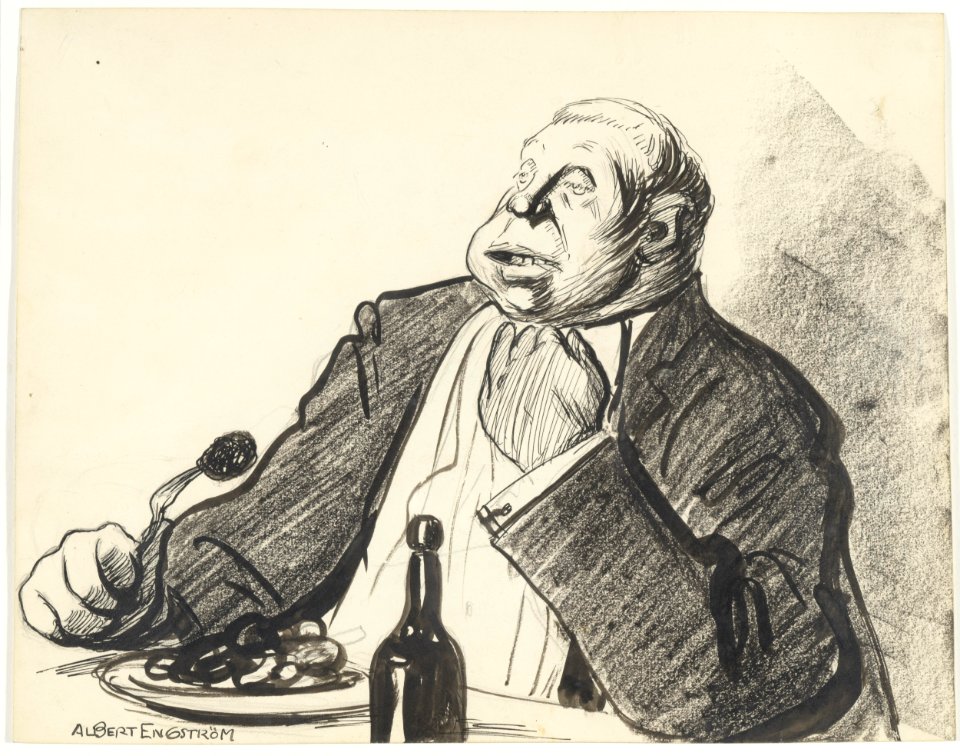 Albert Engström They say it's good to be a vegetarian Thielska 95 E3