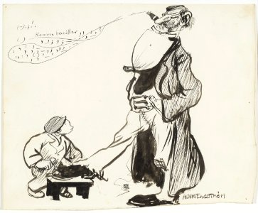 Albert Engström Kolingen on his Way to a Grand Family Dinner Thielska 95 E64