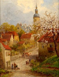 Albert Ernst Mühlig Frühling im Dorf