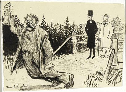Albert Engström Newly Arrived Vicar Hvitlök Thielska 95 E26