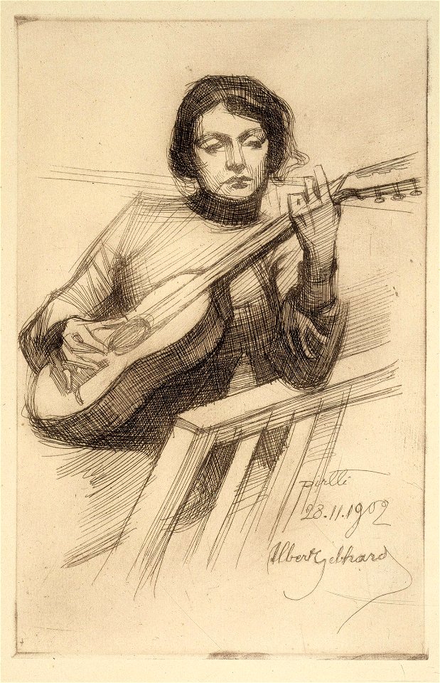 Albert Gebhard - Guitarist - A-2002-241 - Finnish National Gallery