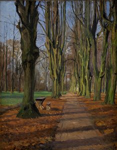 Albert Gottschalk - An Avenue in Søndermarken. Frederiksberg - KMS3284 - Statens Museum for Kunst