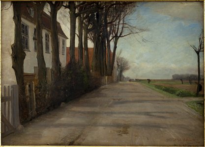 Albert Gottschalk - The Road Leading past Store Godthaab, a Country House near Copenhagen - KMS6800 - Statens Museum for Kunst
