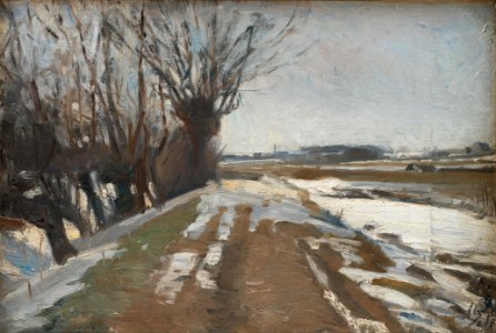 Albert Gottschalk - Winter Landscape. Utterslev near Copenhagen - Google Art Project