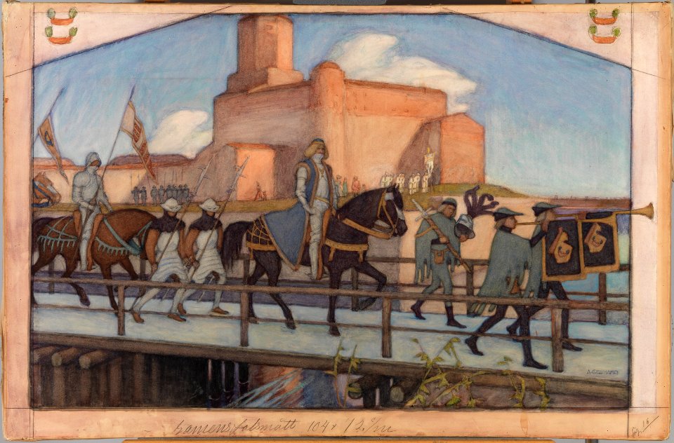 Albert Gebhard - Kaarle Knuutinpojan lähtö Viipurin linnasta