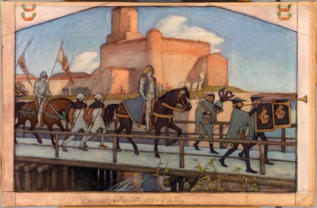 Albert Gebhard - Kaarle Knuutinpojan lähtö Viipurin linnasta