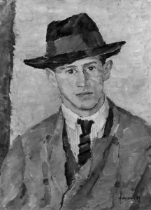 Albert Hoffsten - Harry Harryan (1895-1948), artist, graphic artist, cartoonist, married to Karin Olbers - NMGrh 3223 - National Portrait Gallery of Sweden