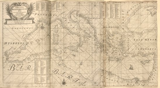 Atlas maritimus or, the sea-atlas - being a book of maratime (sic) charts describing the coasts, capes, headlands, sands, shoals, rocks and dangers, the bays, roads, harbours, rivers, and ports in LOC 2010592349-15