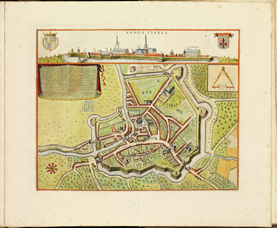 Atlas de Wit 1698-pl107-Armentiers (Armentières)-KB PPN 145205088