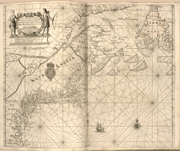 Atlas maritimus or, the sea-atlas - being a book of maratime (sic) charts describing the coasts, capes, headlands, sands, shoals, rocks and dangers, the bays, roads, harbours, rivers, and ports in LOC 2010592349-25. Free illustration for personal and commercial use.