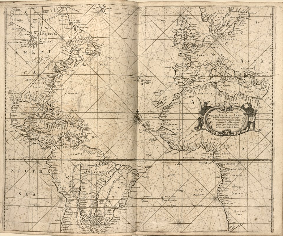 Atlas maritimus or, the sea-atlas - being a book of maratime (sic) charts describing the coasts, capes, headlands, sands, shoals, rocks and dangers, the bays, roads, harbours, rivers, and ports in LOC 2010592349-23