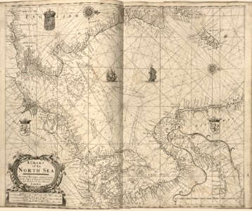 Atlas maritimus or, the sea-atlas - being a book of maratime (sic) charts describing the coasts, capes, headlands, sands, shoals, rocks and dangers, the bays, roads, harbours, rivers, and ports in LOC 2010592349-11. Free illustration for personal and commercial use.