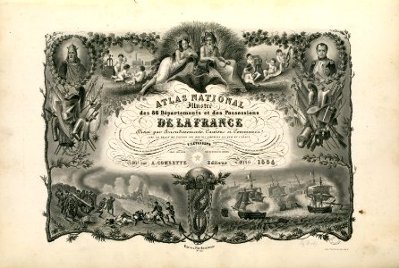 Atlas national illustré des 86 départements et des possessions de la France (Titre gravé) - Fonds Ancely - B315556101 A LEVASSEUR 003