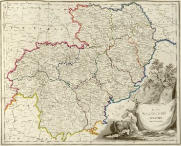 Atlas of Russian Empire (1800). Kaluga governorate