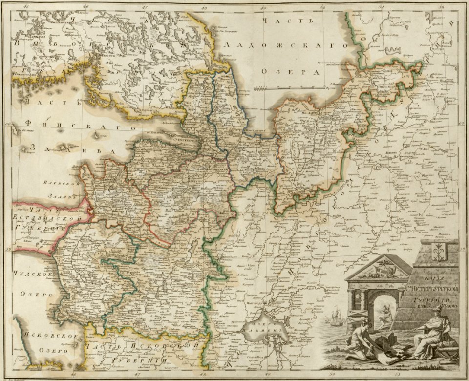Atlas of Russian Empire (1800). Saint Petersburg governorate