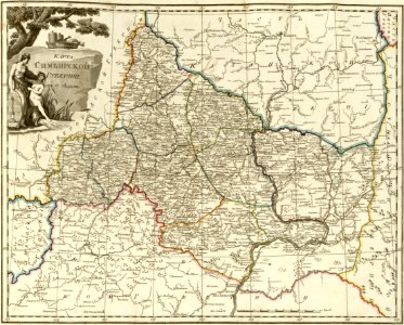 Atlas of Russian Empire (1800). Simbirsk governorate