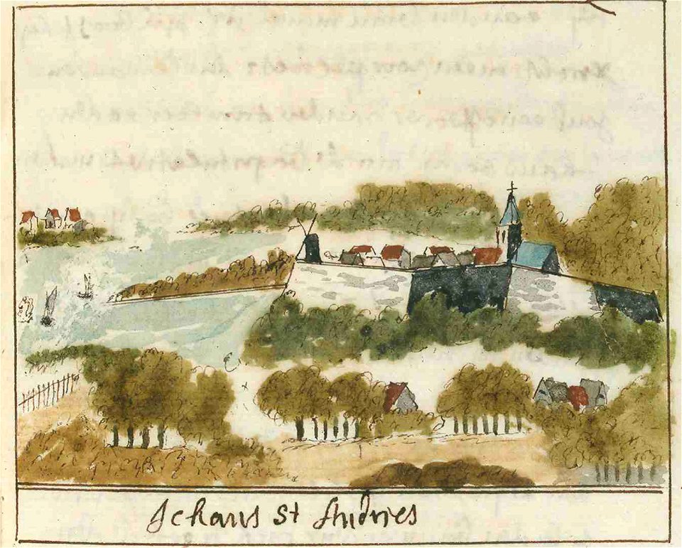 Atlas Schoemaker-GELDERLAND-1056RR-Gelderland, Schans St. Andries