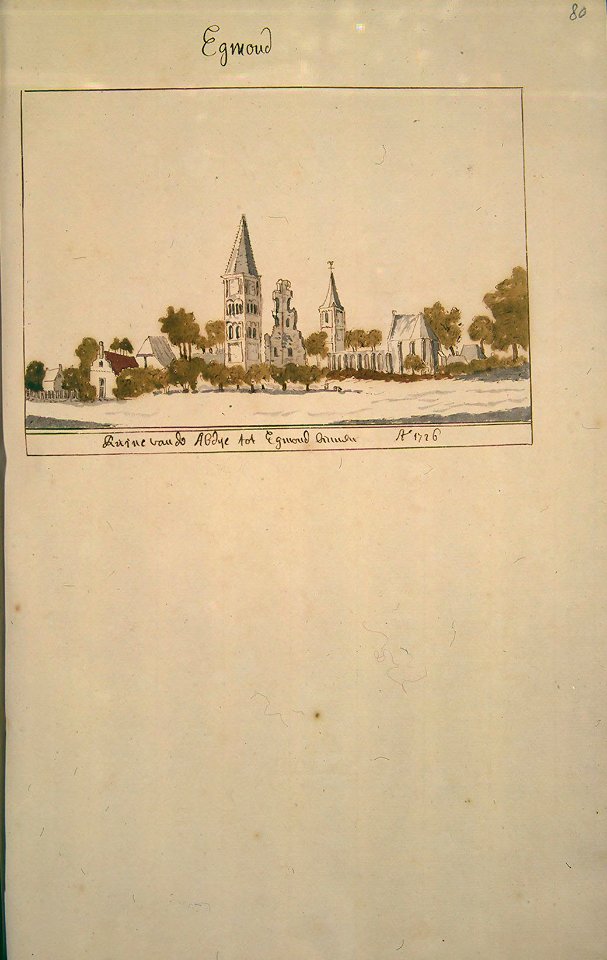 Atlas Schoemaker-WESTFRIESLAND-DEEL2-328-Noord-Holland, Egmond de Abdij