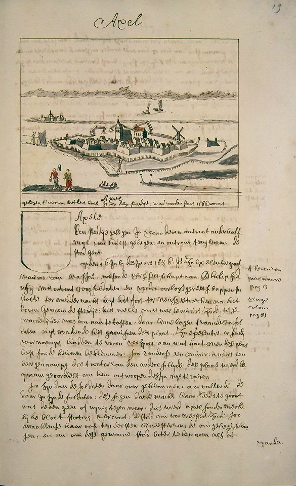 Atlas Schoemaker: Zuid-Holland, Axel in Zeeuws-Vlaanderen, Cornelis Pronk, between 1710 and 1735