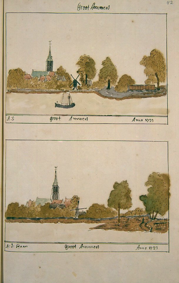 Atlas Schoemaker: Zuid-Holland, Groot Ammers, Cornelis Pronk, between 1710 and 1735