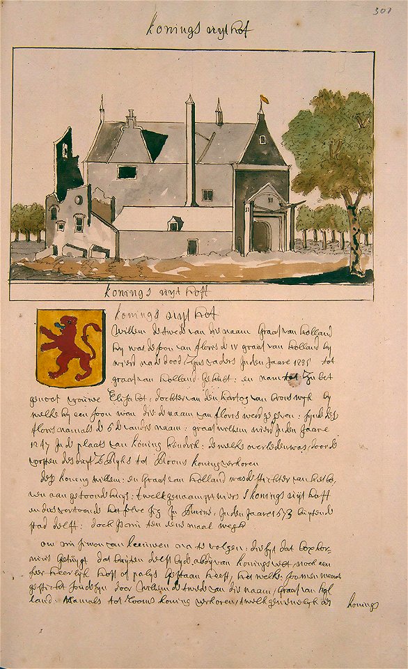 Atlas Schoemaker: Zuid-Holland, Konings Uythof, Abraham de Haen, between 1710 and 1735