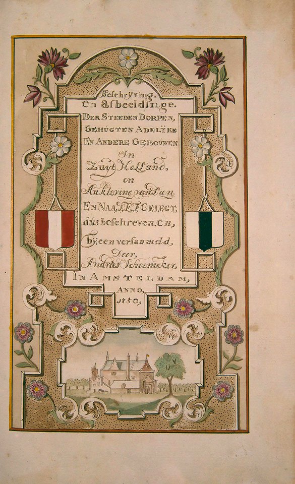Atlas Schoemaker-ZUIDHOLLAND-DEEL2-1492-Zuid-Holland, Titelblad