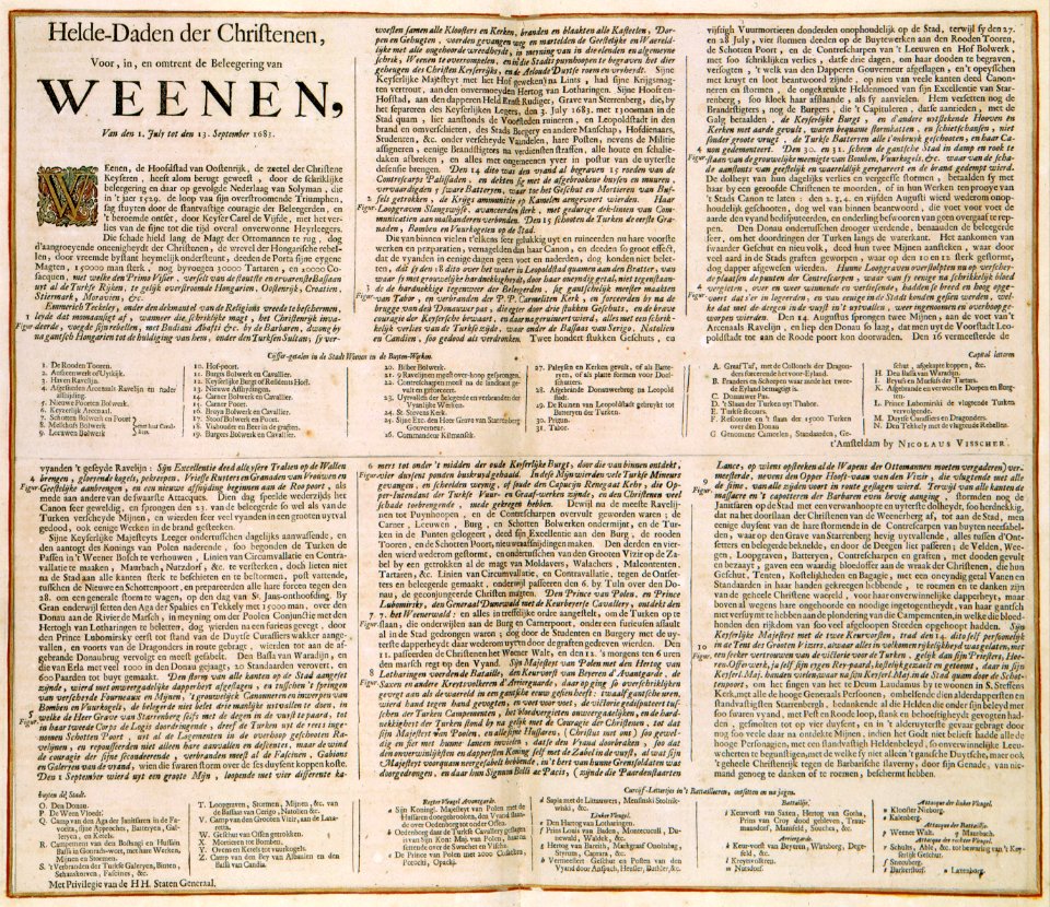 Atlas Van der Hagen-KW1049B10 051 7-Helde-Daden der Christenen, voor, in, en omtrent de Beleegering van WEENEN, Van den 1. July tot den 13. September 1683