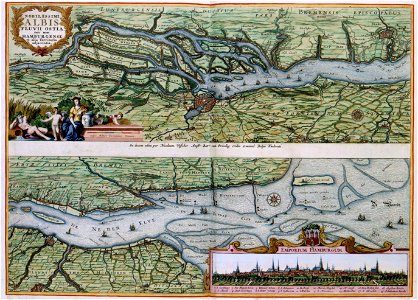 Atlas Van der Hagen-KW1049B10 067-NOBILISSIMI ALBIS FLUVII OSTIA, nec non HAMBURGENSE et alia Territoria adjacentia