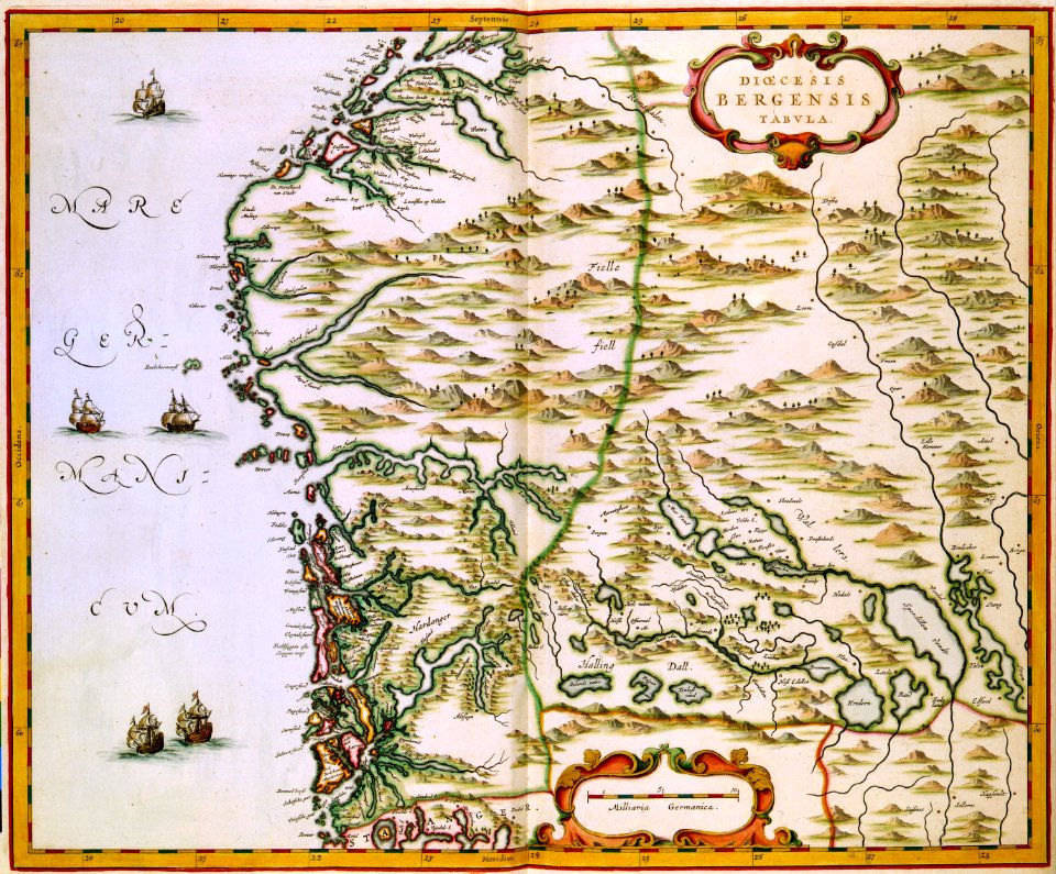 Atlas Van der Hagen-KW1049B10 010-DIOECESIS BERGENSIS TABULA