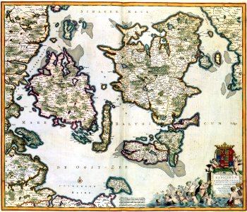 Atlas Van der Hagen-KW1049B10 014-INSULARUM DANICARUM ut ZEE-LANDIAE, FIONIAE LANGELANDIAE LALANDIAE FALSTRIAE, FEMBRIAE, MORIAE ... aliarumq- in Mare Balthico Sitar ... DESCRIPTIO