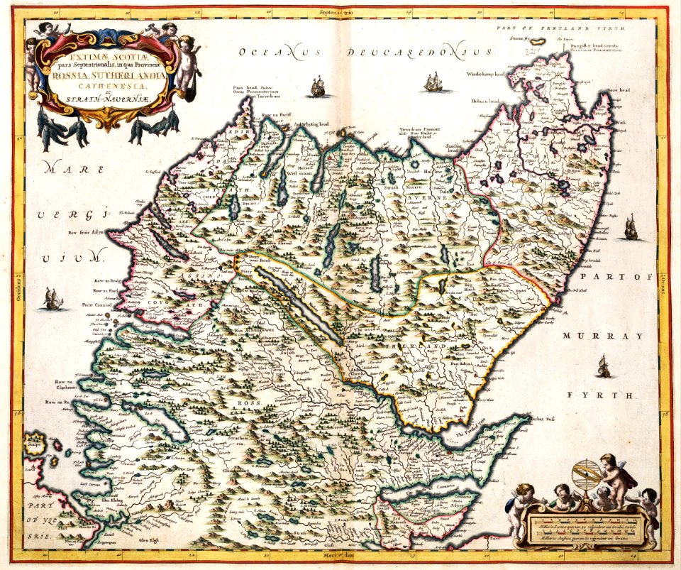 Atlas Van der Hagen-KW1049B11 047-EXTIMAE SCOTIAE pars Septentrionalis, in qua Provinciae ROSSIA, SUTHERLANDIAE, CATHENESIA, et STRATH-NAVERNIAE