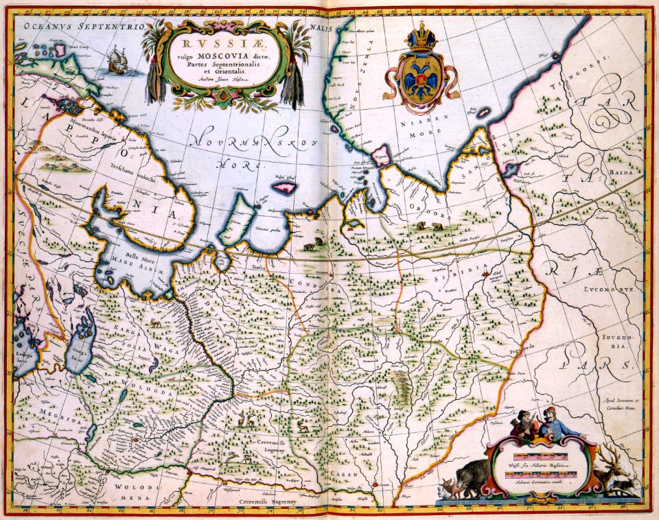 Atlas Van der Hagen-KW1049B10 033-RVSSIAE vulgo MOSCOVIA dictae, Partes Septentrionalis et Orientalis