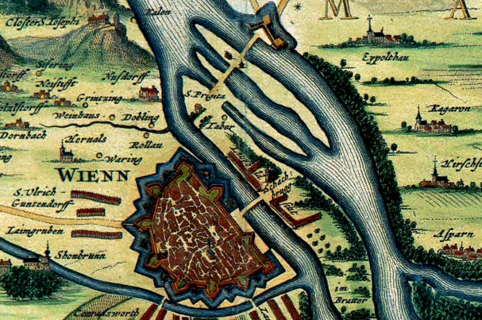 Atlas Van der Hagen-KW1049B10 049-VIENNENSE TERRITORIUM OB RES BELLICAS INTER CHRISTIANOS ET TURCAS NUPERRIME EDITUM Brigittenau