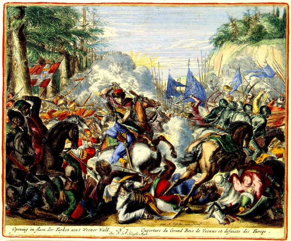 Atlas Van der Hagen-KW1049B10 051 4B-Opening en slaen der Turken aen t Weener Wald = Ouverture du Grand Bois de Vienne et defaicte des Turqs