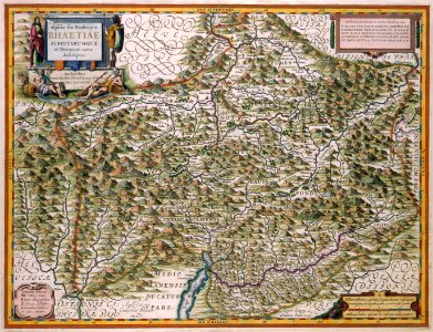 Atlas Van der Hagen-KW1049B10 100-Alpinae seu Foederatae RHAETIAE SUBDITARUMQUE ei Terrarum nova descriptio