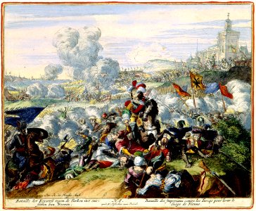 Atlas Van der Hagen-KW1049B10 051 5B-Bataille der Keyserse tegen de Turken int ont- setten van Weenen = Bataille des Imperiaux contre les Turqs pour lever le Siege de Vienne