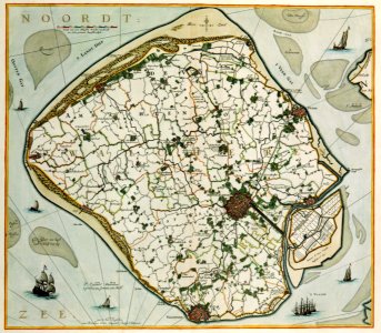 Atlas Van der Hagen-KW1049B11 095-T Eylandt Walcheren is groot 43242 Gemeten 128 1-2 Roed.